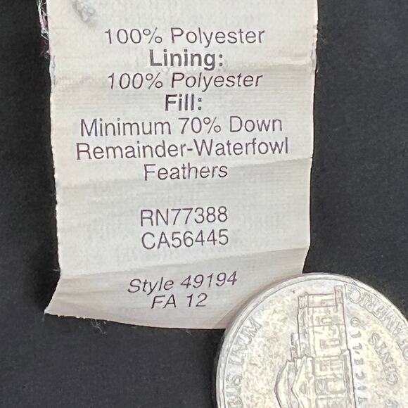 J. Crew Excursion Quilted Down Vest Black High Collar Heritage 49194 - Picture 7 of 9